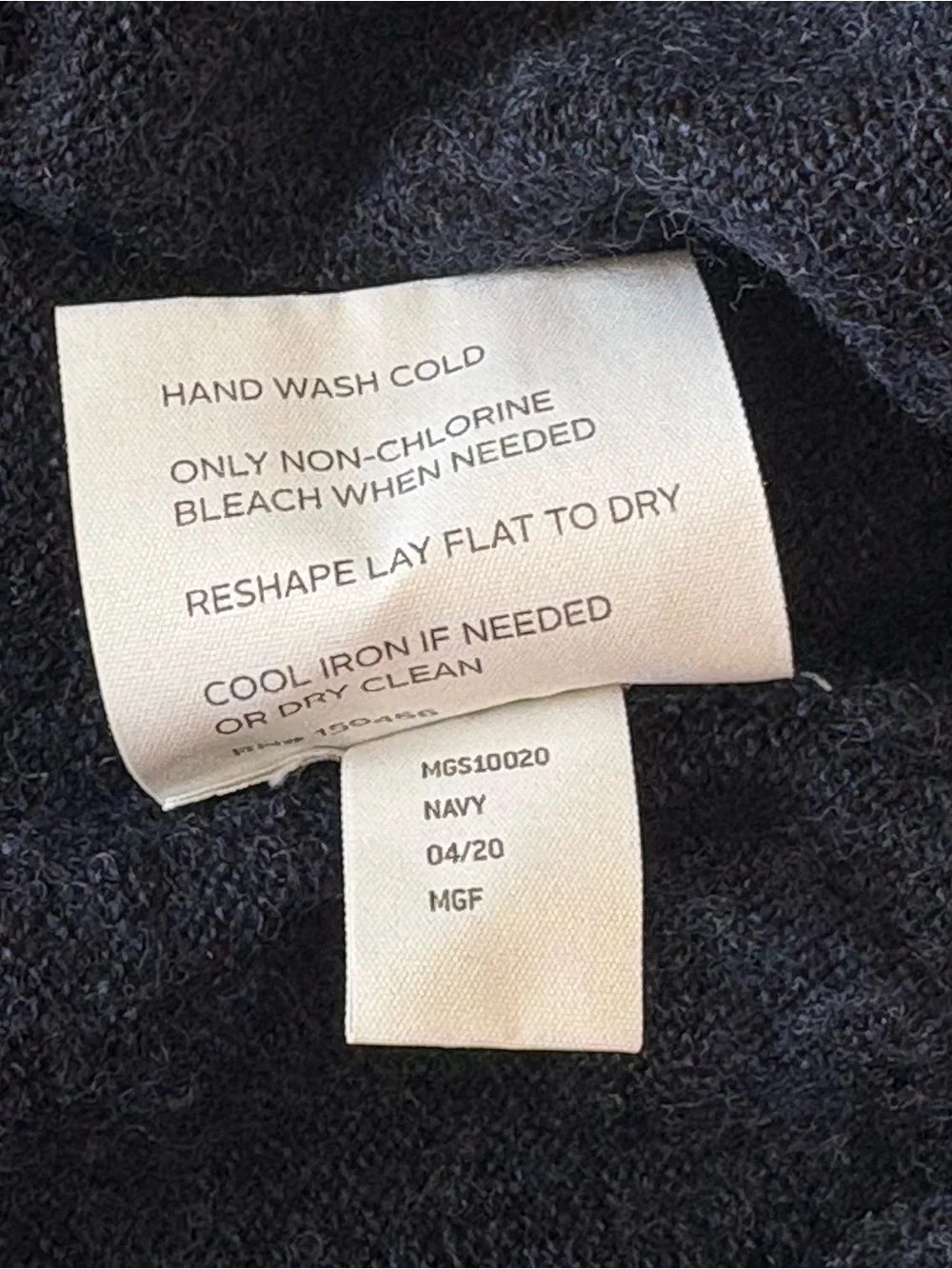 Fairlane 100% Merino Wool Navy Blue Men’s Quarter Zip Sweater Size XL